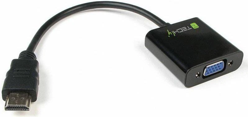 Techly Techniškai HDMI - VGA+3.5mm M/F Juoda