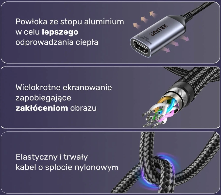 Adapteris AV Unitek DisplayPort – HDMI rodyklė (V1611A01)