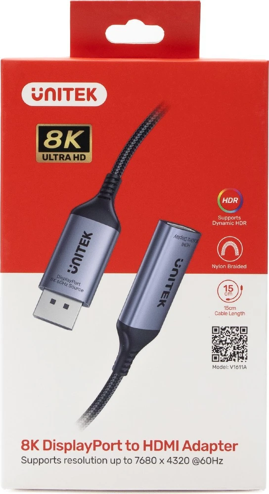 Unitek DisplayPort į HDMI adapteris pakuotėje