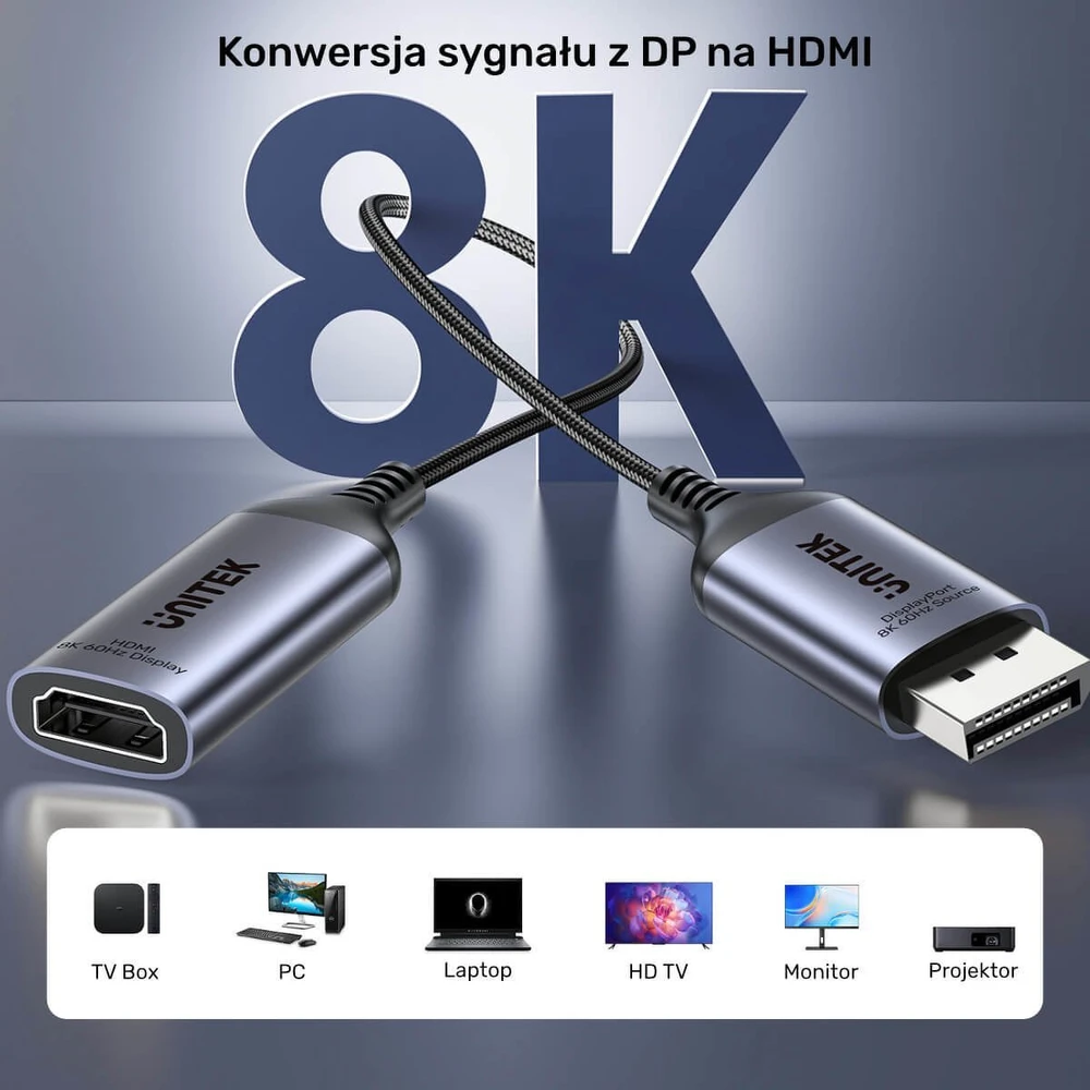Adapteris AV Unitek DisplayPort – HDMI rodyklė (V1611A01)