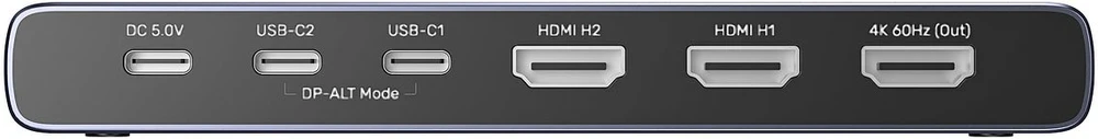 „Unitek 4K HDMI/USB-C“ jungiklis, 4 įėjimai, 1 išėjimas