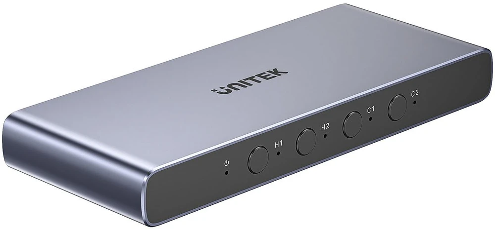 „Unitek 4K HDMI/USB-C“ jungiklis, 4 įėjimai, 1 išėjimas