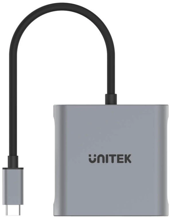 AV adapteriai „Unitek Unitek“ USB-C adapteris su 2 HDMI jungtimis | 4K@60Hz | MST | HDCP 2.2