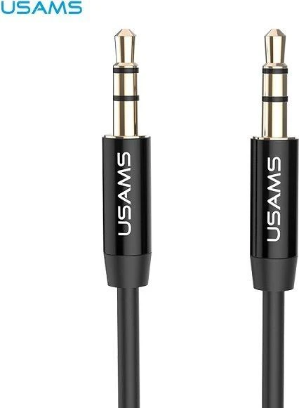 USAMS Adapteris audio jack 3,5m - 3,5m 1m juodos spalvos YP101 (YP-01)