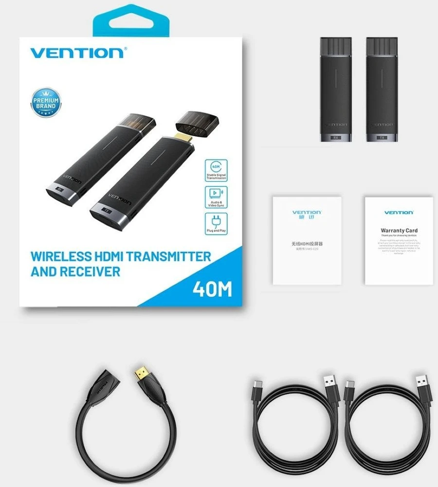 „Vention“ 5 GHz 1080p belaidis HDMI siųstuvas