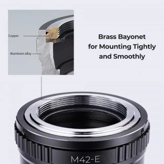 Objektyvas Adapteris - K&F Concept M42 į Sony E Bajonetą, Bronzos Aliuminis