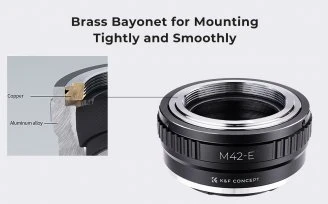 Objektyvas Adapteris - K&F Concept M42 į Sony E Bajonetą, Bronzos Aliuminis