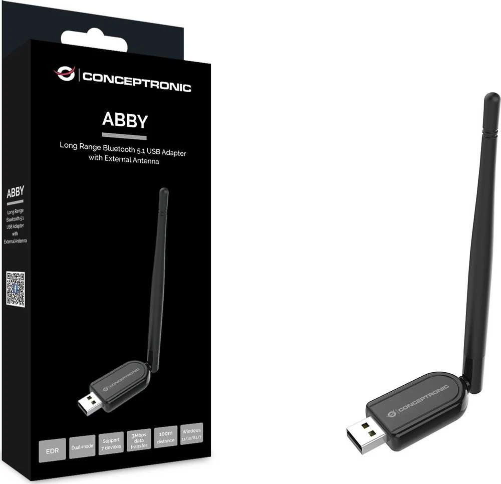 „Conceptronic“ „Bluetooth“ adapteris 5.1 NanoUSB 10-20m juodas