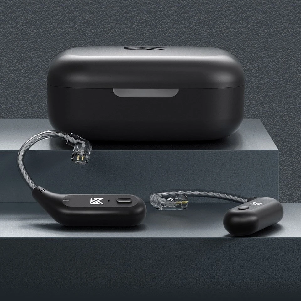 KZ AZ09 juodas - Keičiamas „Bluetooth“ modulis su ausų kabliuku ausinėms, juodas