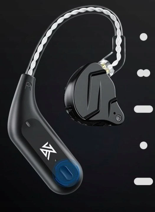 KZ AZ09 juodas - Keičiamas „Bluetooth“ modulis su ausų kabliuku ausinėms, juodas