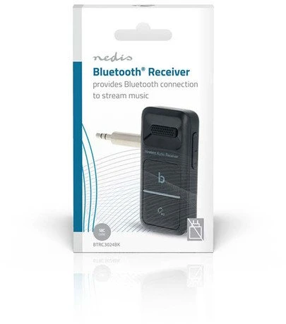 Adapteris bluetooth Nedis Odbiornik Bluetooth BTRC3024BK USB-C / 3.5 mm AAC/SBC Auto off Juodas