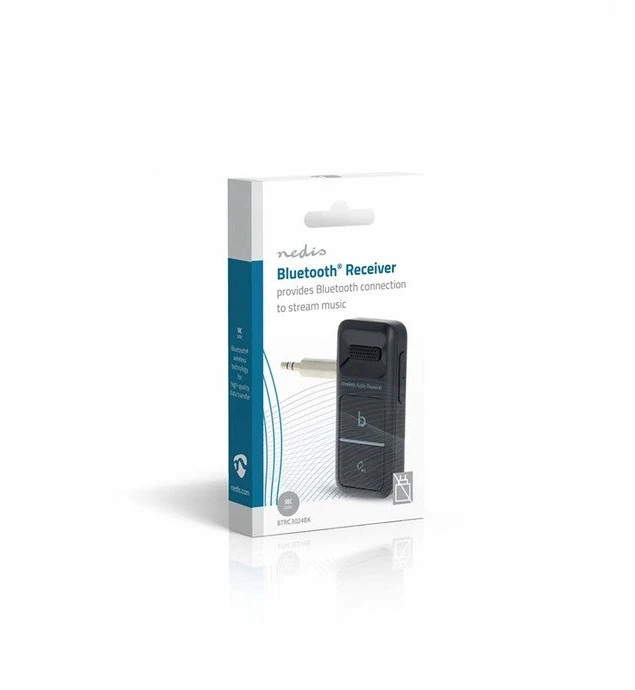 Adapteris bluetooth Nedis Odbiornik Bluetooth BTRC3024BK USB-C / 3.5 mm AAC/SBC Auto off Juodas