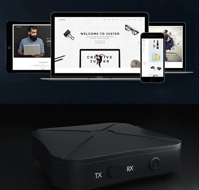 Transmiter „Bluetooth“ siųstuvo adapterio imtuvas + garso siųstuvas namams