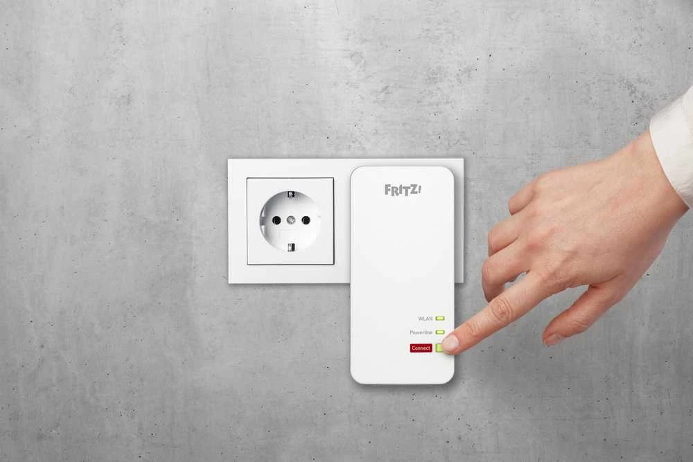 Maršrutizatorius AVM FRITZ!Powerline 1240 AX WLAN rinkinys 1200 Mbit/s laidinis LAN Wi-Fi, baltas, 2 vnt.