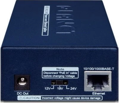 Šakotuvas Adapteris powerline Planet PLANET POE-173S tinklo skirstytuvas Juoda spalva PoE palaikymas