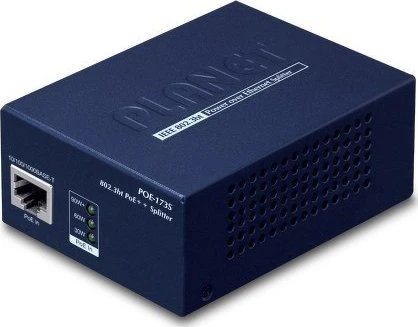 Šakotuvas Adapteris powerline Planet PLANET POE-173S tinklo skirstytuvas Juoda spalva PoE palaikymas