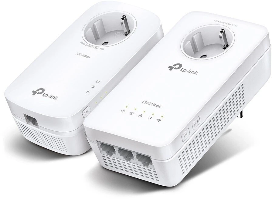 Šakotuvas TP-Link TL-WPA8631P KIT „PowerLine“ tinklo adapteris 300 Mbit/ai Ethernet LAN jungtis „Wi-Fi“ Balta 2 vnt