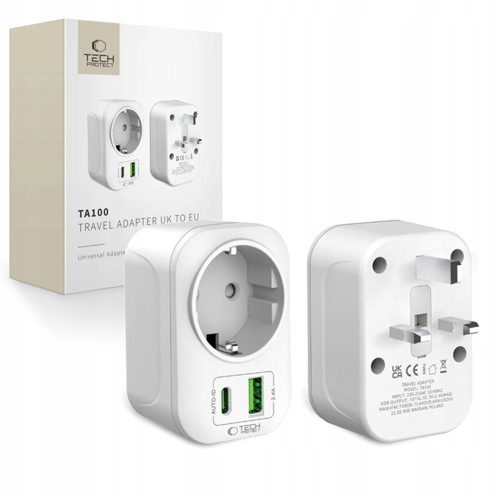 „Tech-Protect TA100“ JK adapteris – baltas