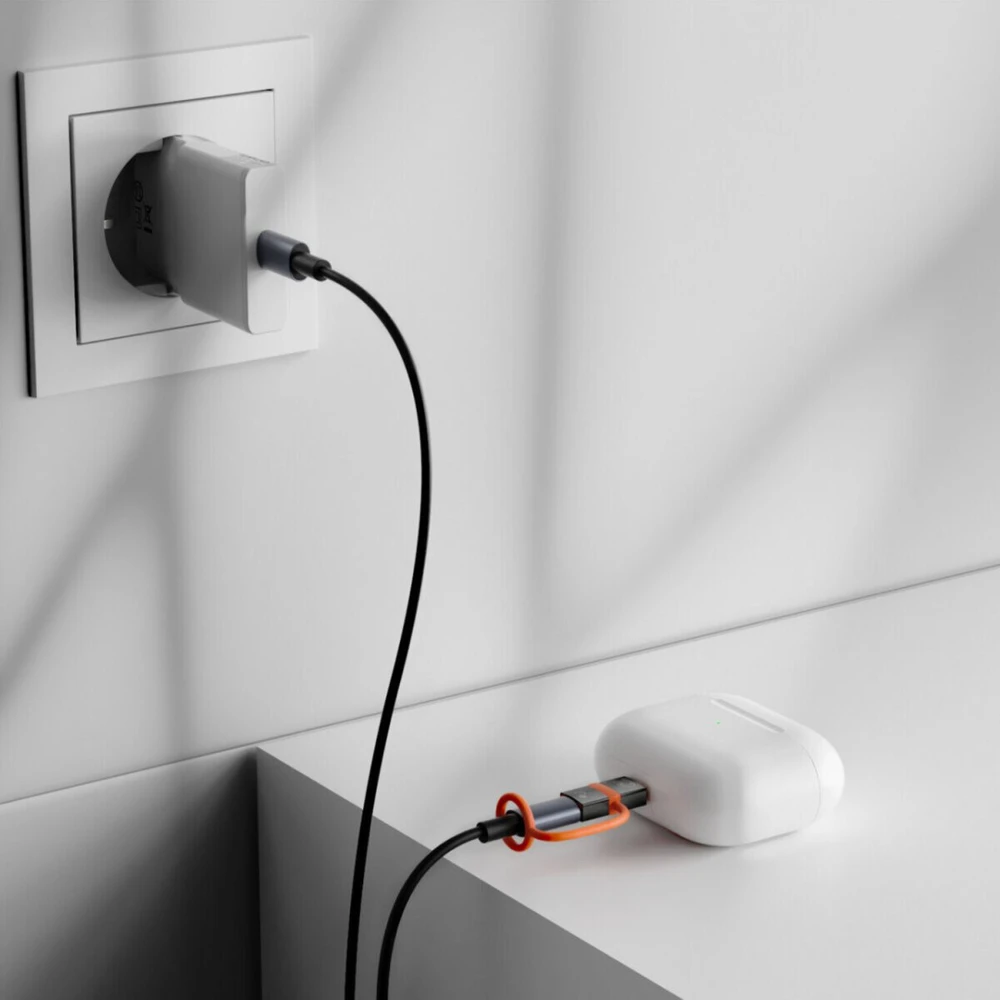 Adapteris 4smarts USB-C į Lightning PD 27W pilka 2vnt