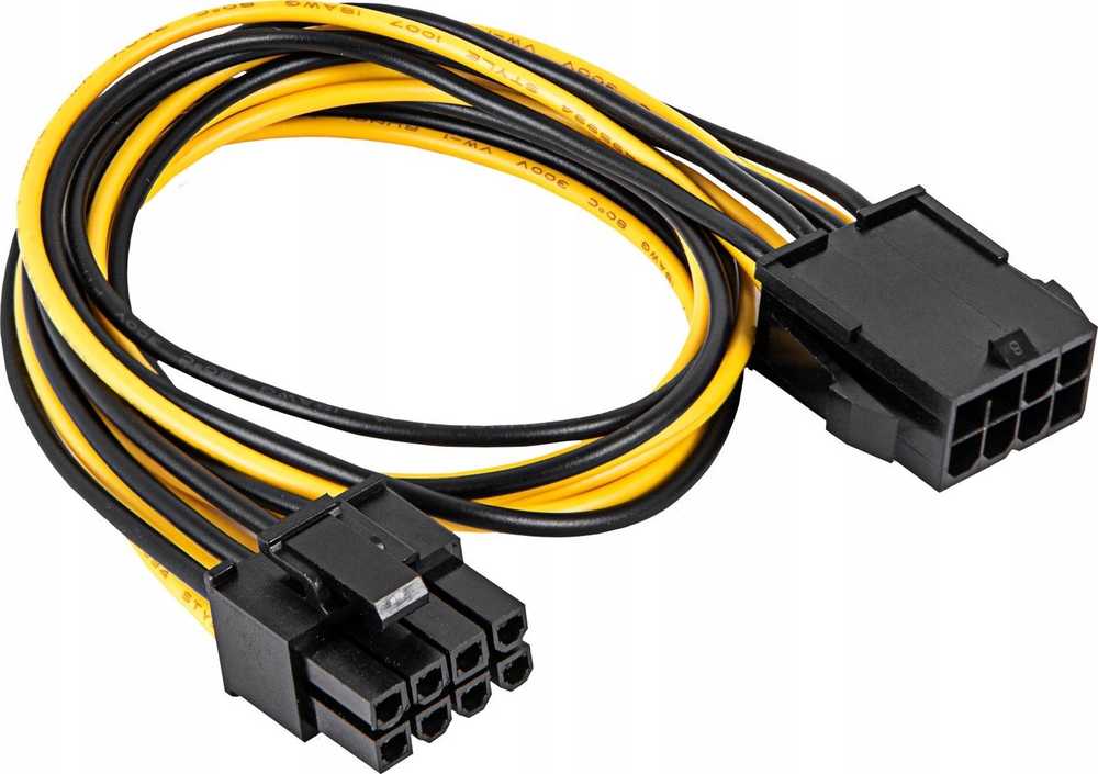 AKYGA Adapteris su kablem AK-CA-82 PCI-E 6+2 pin m / PCI-E 8 pin m 40cm