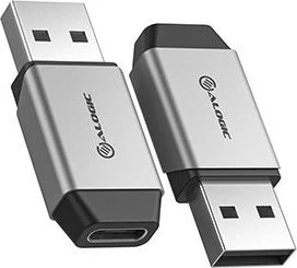 Adapteris USB Alogic ULACMN-SGR USB-A - USB-C Sidabrinė (ULACMN-SGR)