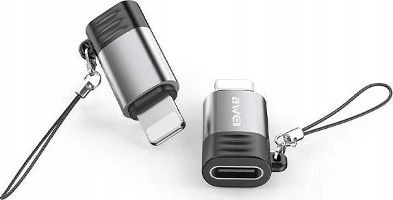 AWEI Adapteris A11 USB-C/Lightning pilkas