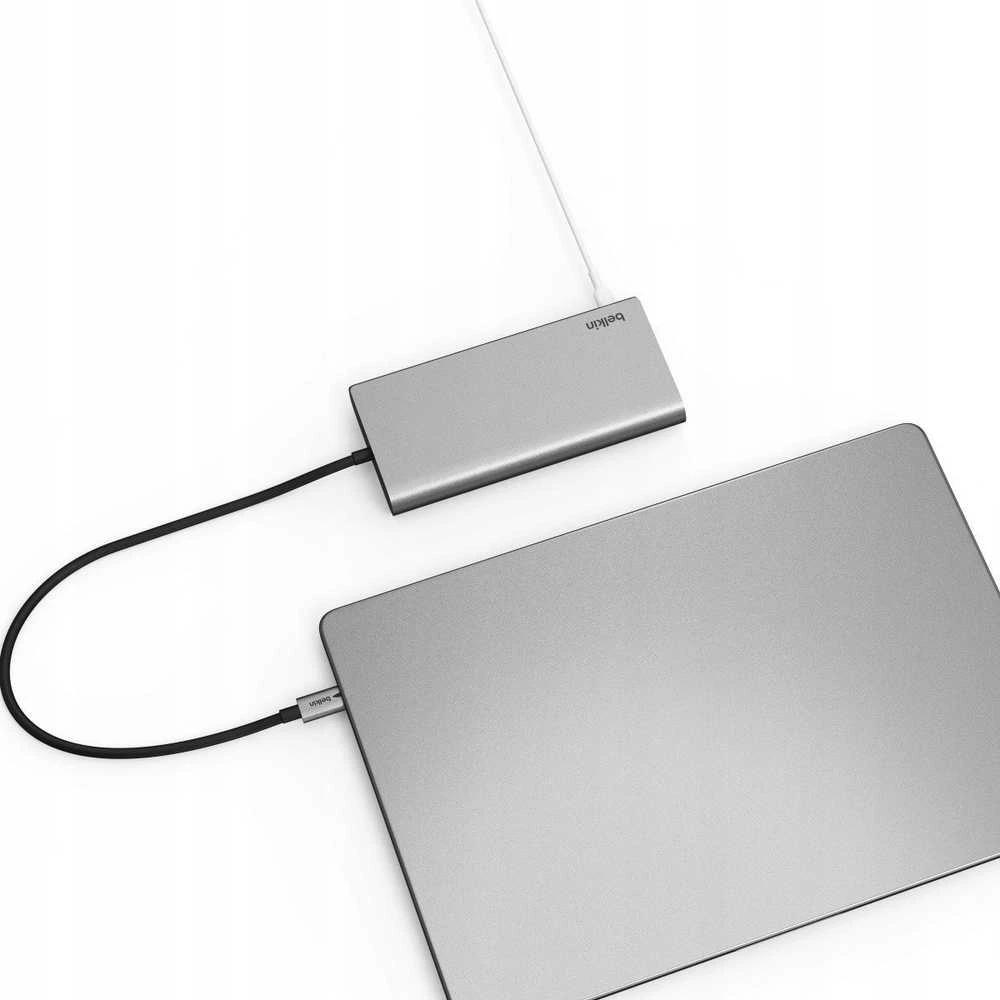 Belkin INC015BTSGY-CZ nešiojamojo kompiuterio dokas / prievadų replikatorius Laidinis USB 3.2 Gen 1 (3.1 Gen 1) Type-C Aliuminio