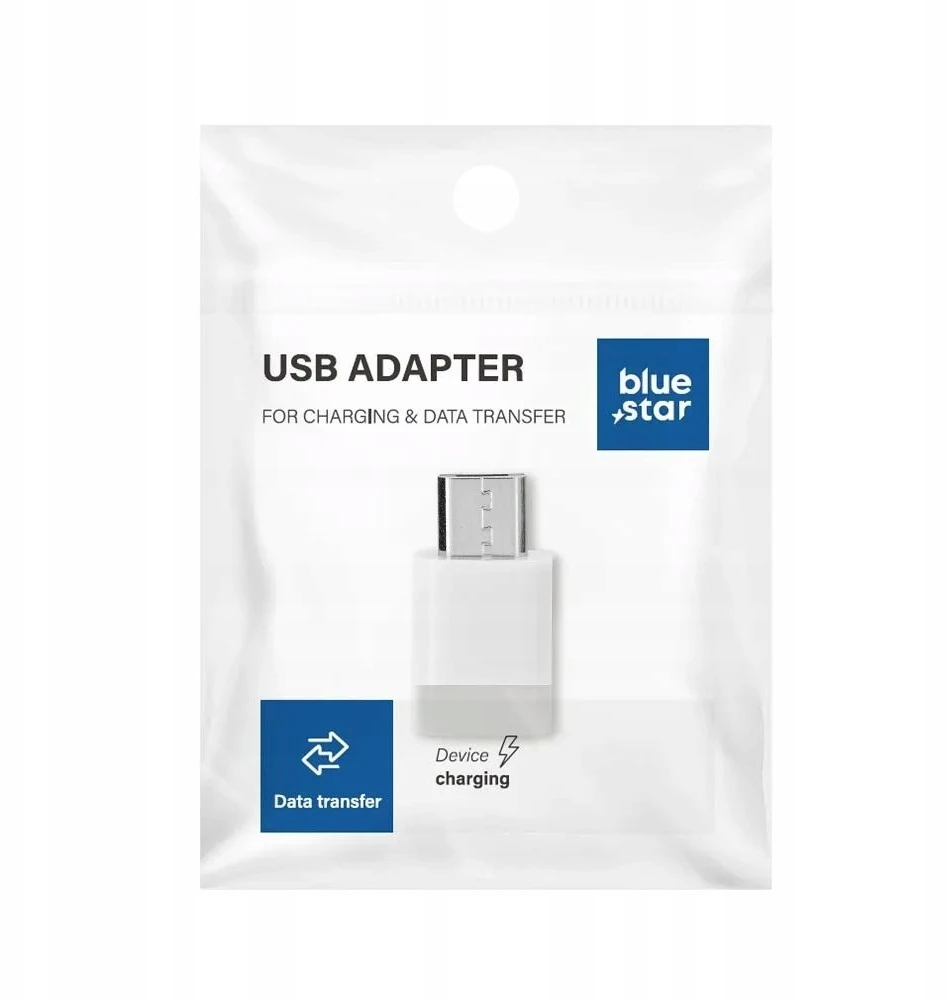 BlueStar Adapteris C tipo į Micro USB Blue Star - baltas