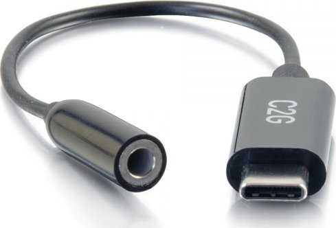 Adapteris USB C2G USB-C - Jack 3.5mm Juodas (54426)
