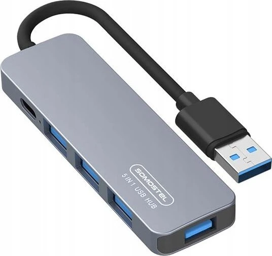 HUB USB Canyon ADAPTER HOST USB-C SOMOSTEL SMS-BZ09 DEX PD 60W 1XTYP-C 1XUSB 3.0 3XUSB 2.0>