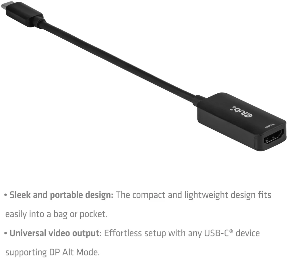 Adapteris USB Club 3D CAC-2505 USB-C - HDMI Juodas (CAC-2505)