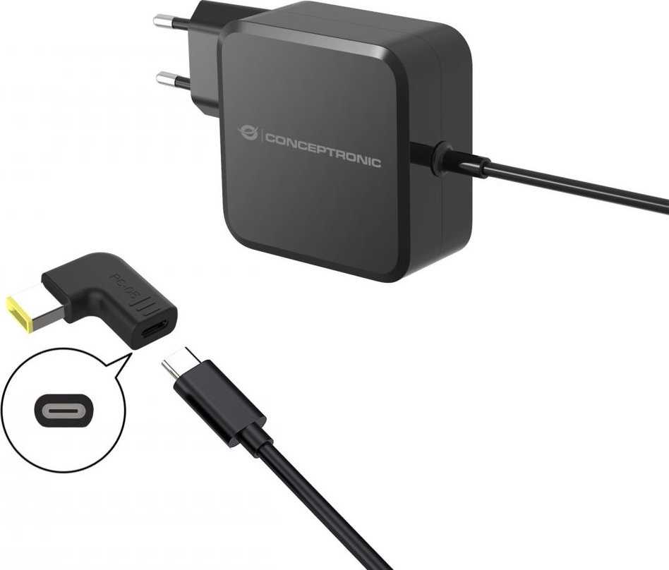 Adapteris USB Conceptronic USB-C - DC-in Juodas (ABBY15PC05)