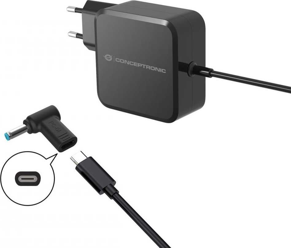 Adapteris USB Conceptronic USB-C - DC-in Juodas (ABBY15PC01)