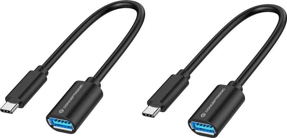 Adapteris USB Conceptronic ABBY11B USB-A - USB-C Juodas (ABBY11B)