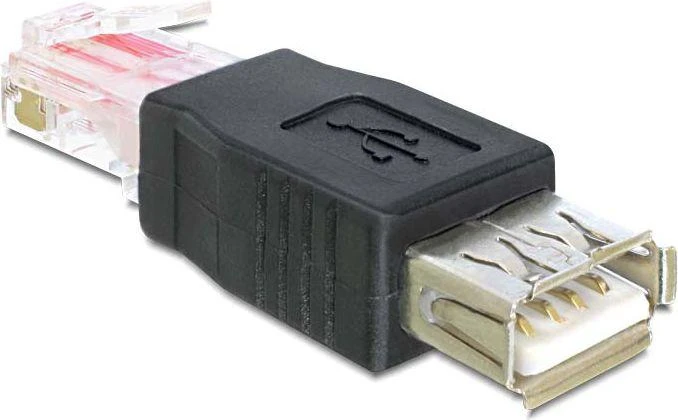USB Type-A į RJ45 adapteris iš arti