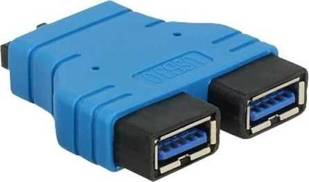 USB-A į dvigubą USB-A skirstytuvas