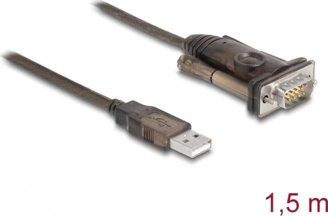 DLC DeLOCK 62646 serijinis kabelis Juoda 1,5 m USB A tipo DB-9