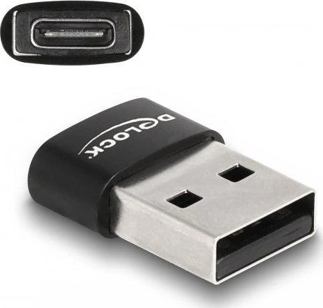 Delock USB-A į C adapteris, juodas