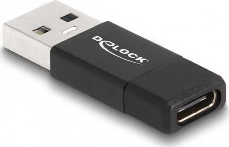 Delock USB-A į USB-C adapteris, juodas