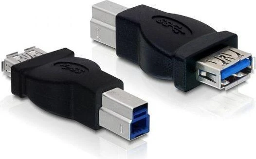Adapteris USB Delock USB-A – USB-B, juodas (65179)