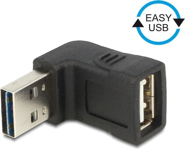 „Delock“ adapteris EASY-USB 2.0-A kištukas > USB 2.0-A lizdas, nukreiptas aukštyn / žemyn