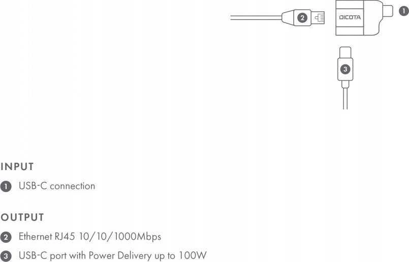 Adapteris USB Dicota USB-C - RJ-45 Sidabrinė (D32048)