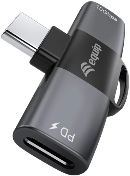 Adapteris USB Equip USB-C - USB-C x2 Pilka (133479)
