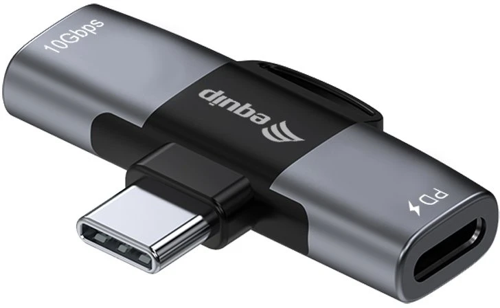 Adapteris USB Equip USB-C - USB-C x2 Pilka (133479)