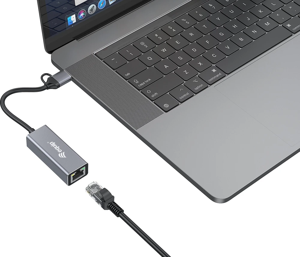 Adapteris USB Equip USB-C - RJ-45 Pilka (133495)