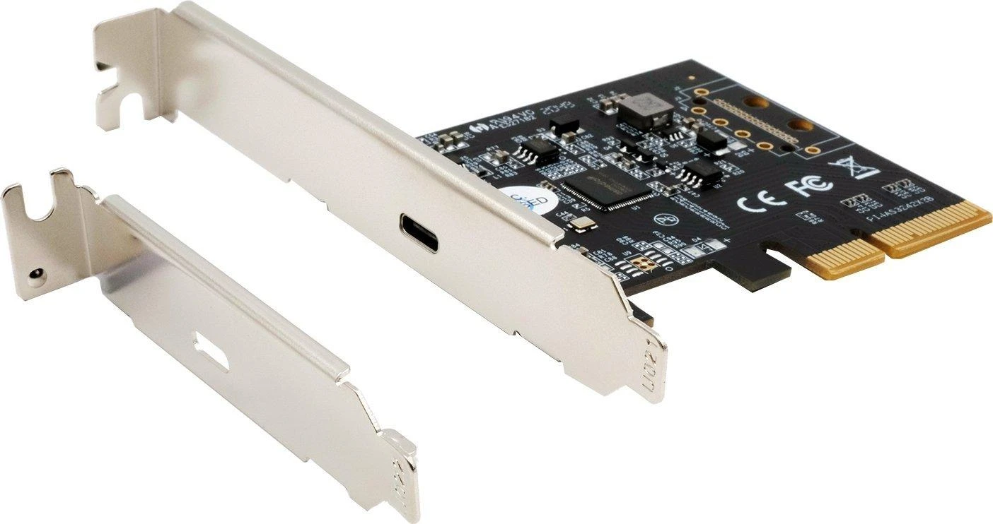 Exsys PCIe 3.0 išplėtimo plokštė su USB-C jungtimi ir laikikliais