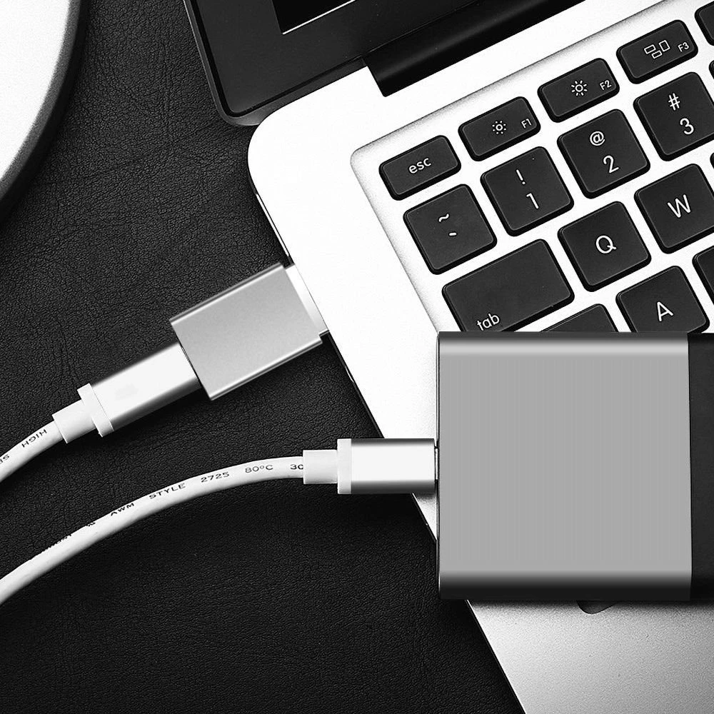 Fixed Fiksuoto ryšio USB-C į USB-A, pilka