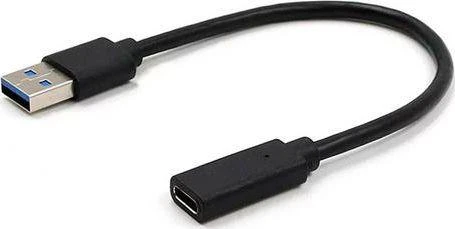 GEMBIRD A-USB3-AMCF-01 Gembird USB 3.1 AM į Type-C moterišką adapterio laidą, 10 cm, juodas