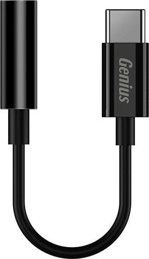 USB/garso adapteris, USB C (M) - Jack (3,5 mm) F, stereo, juodas, Genius ACC-C100