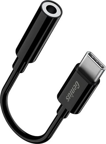 USB/garso adapteris, USB C (M) - Jack (3,5 mm) F, stereo, juodas, Genius ACC-C100